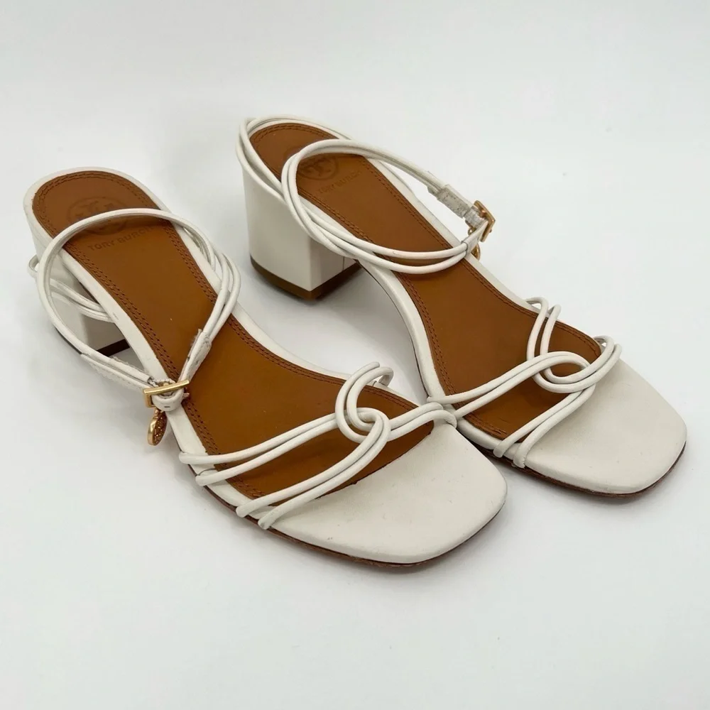Tory Burch IVORY Mini BENTON Knotted Strap Sandal Sz 6